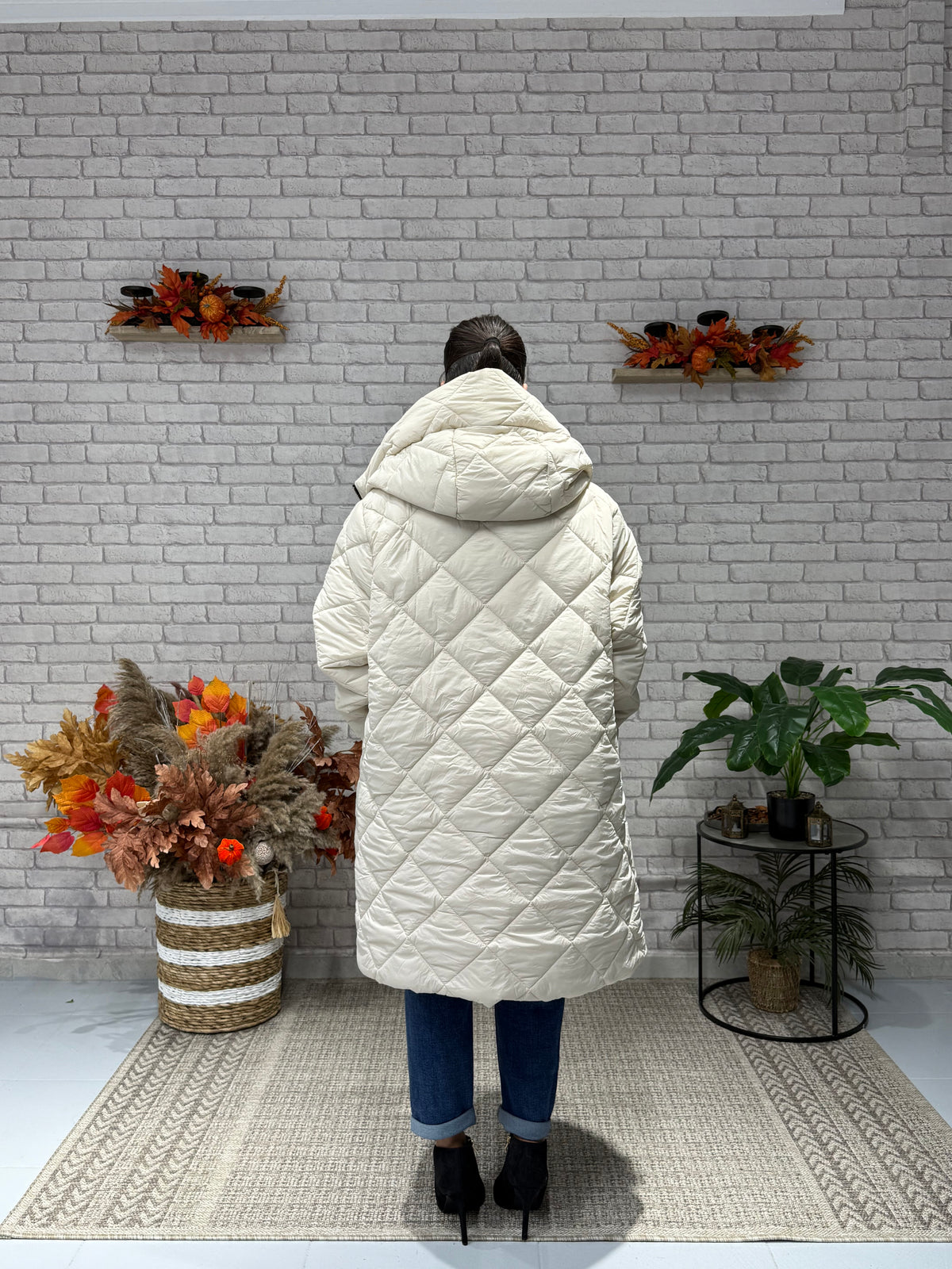 Oversize μπουφάν με κουκούλα
