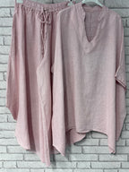 Oversize Λινό Σετ