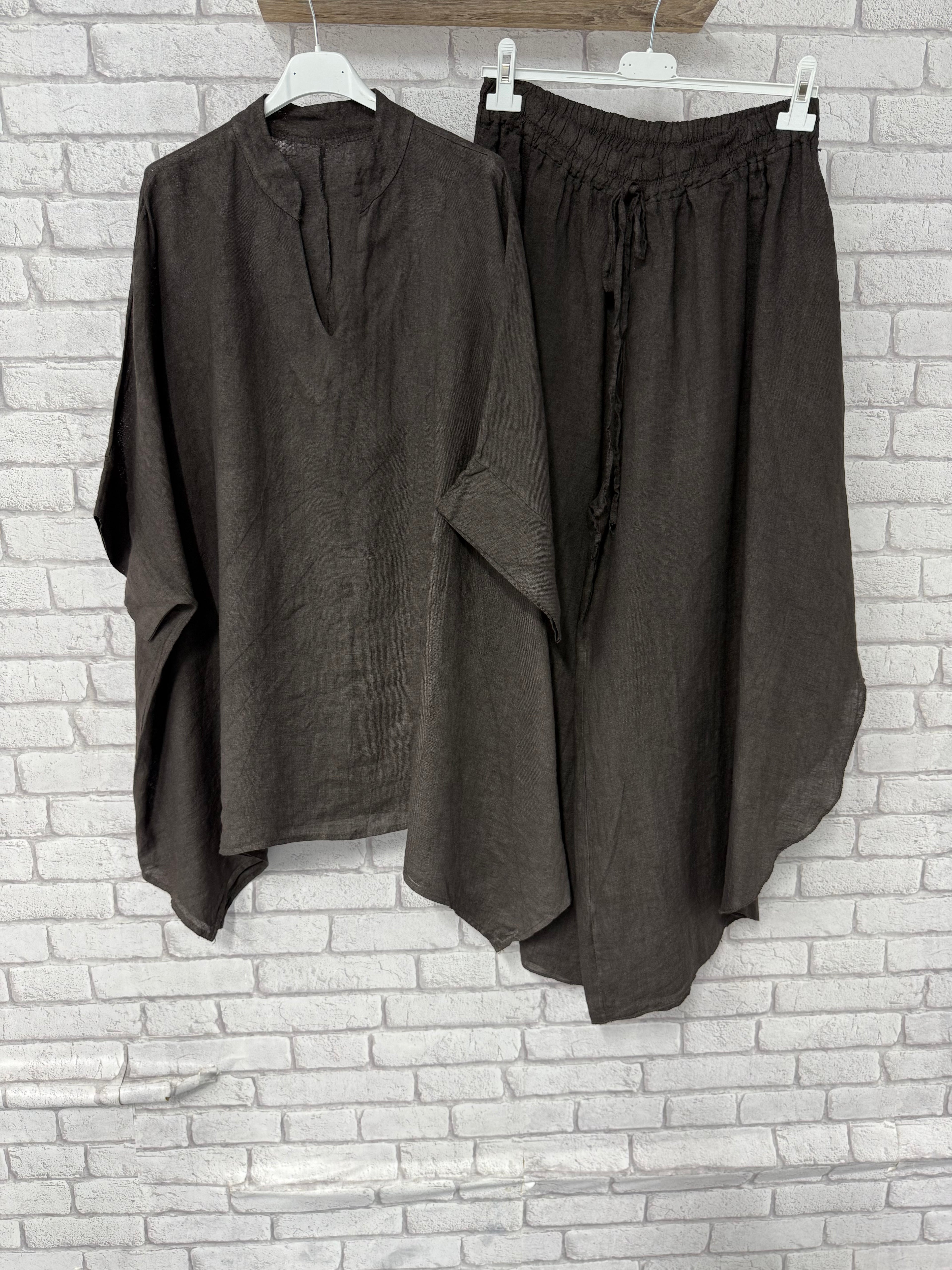 Oversize Λινό Σετ