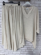 Oversize Λινό Σετ