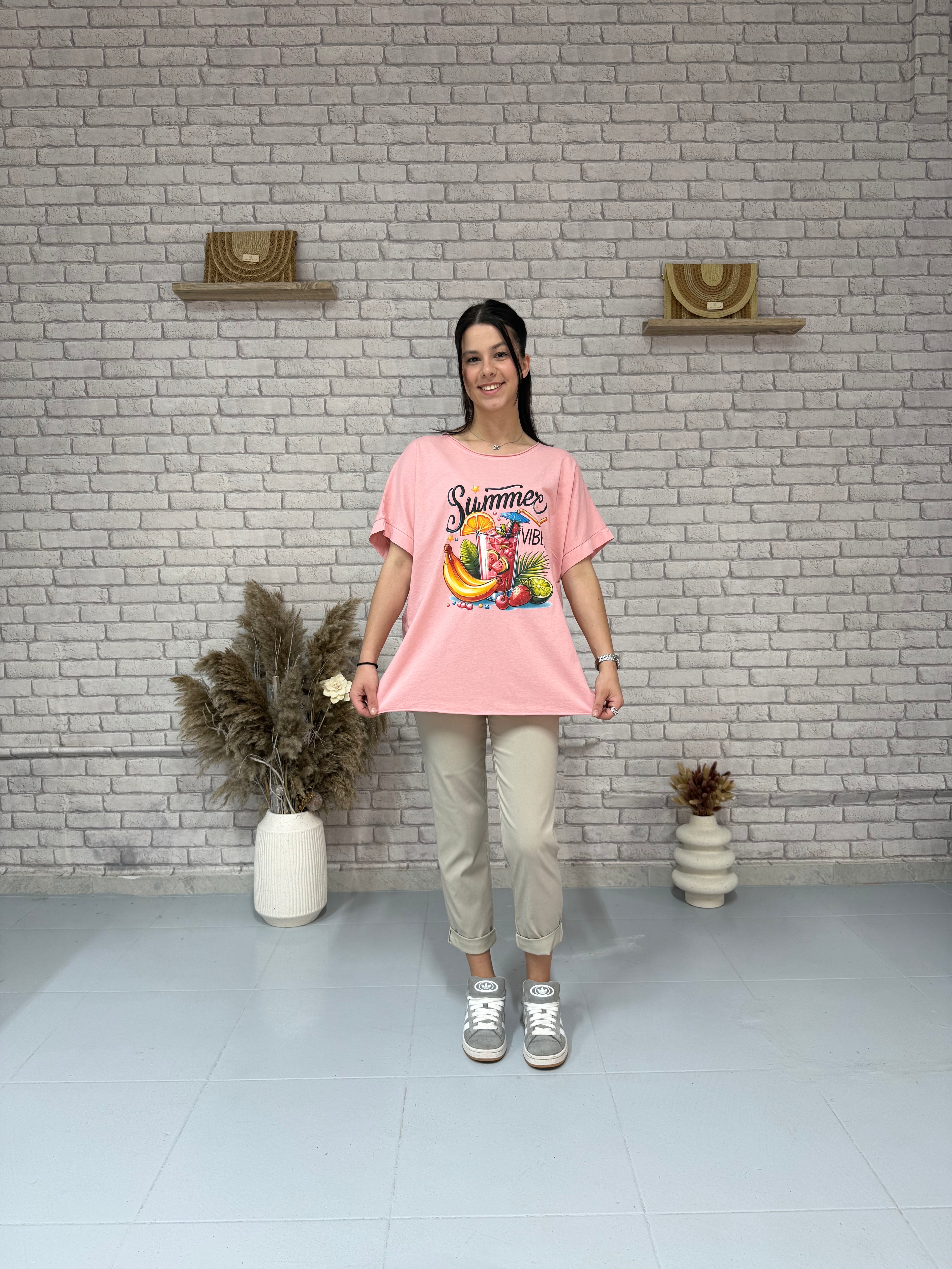 Γυναικεία Μπλούζα με Καλοκαιρινή Στάμπα