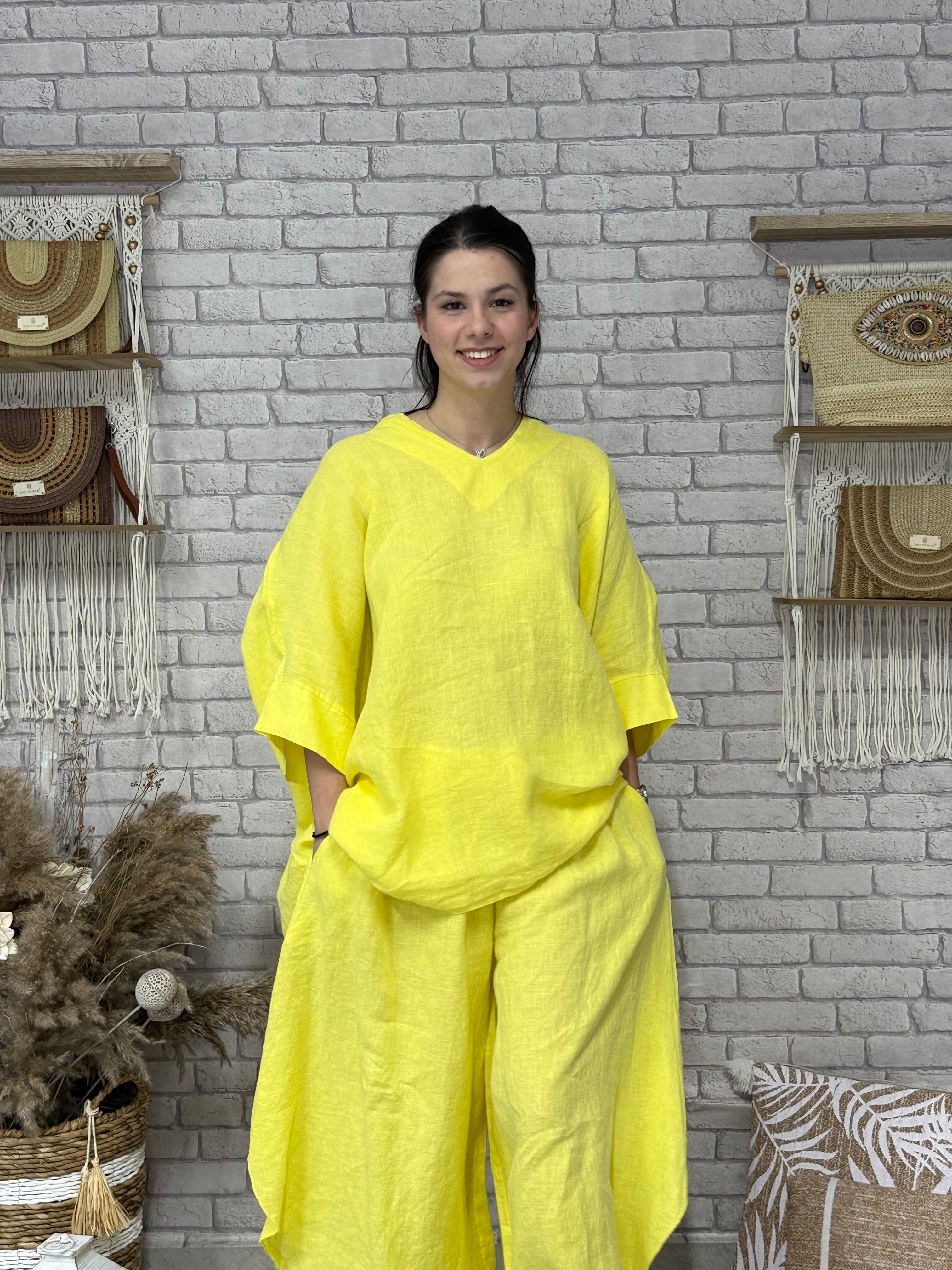 Oversize Λινό Σετ