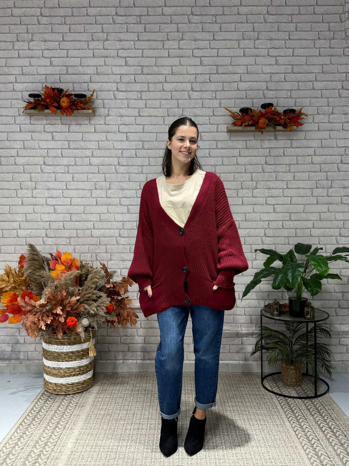 Πλεκτή Oversize Zακέτα σε διάφορα χρώματα