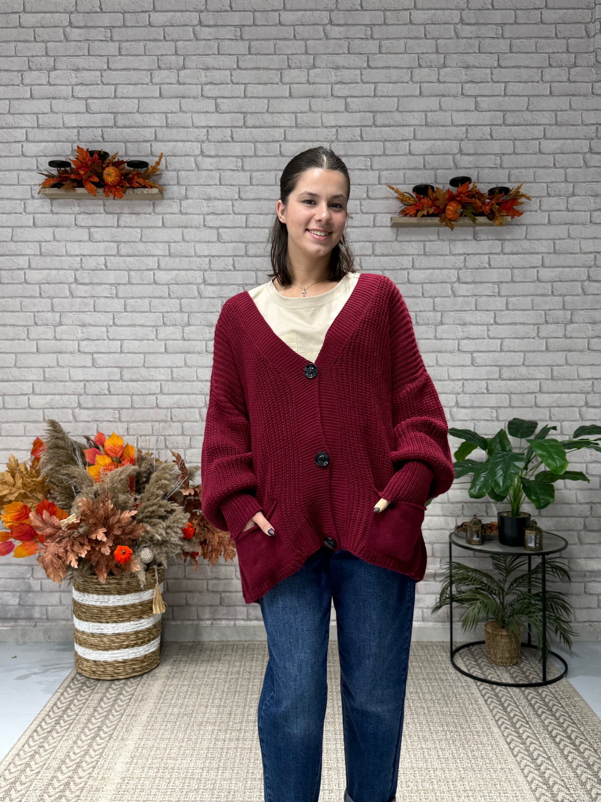 Πλεκτή Oversize Zακέτα σε διάφορα χρώματα