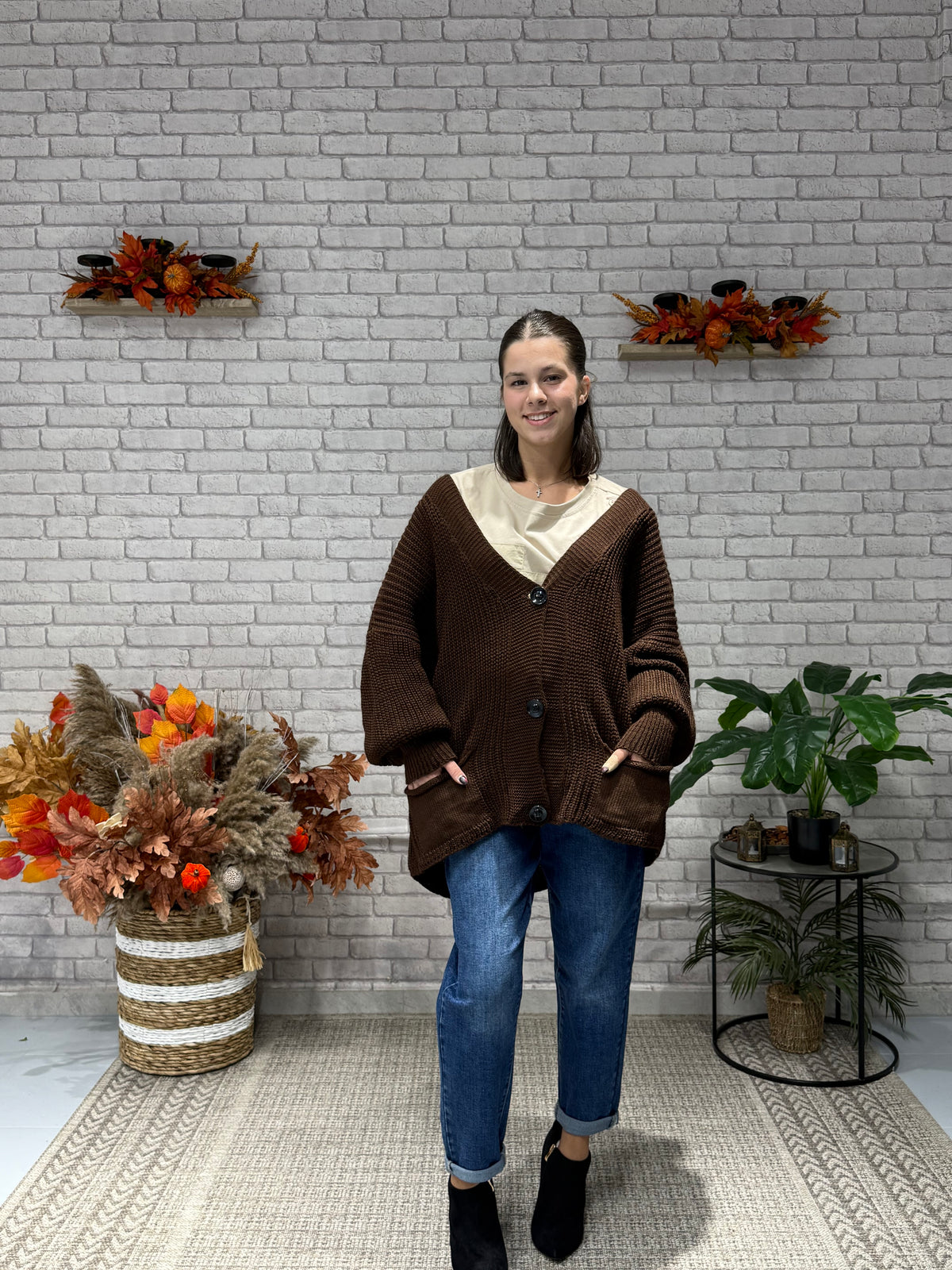 Πλεκτή Oversize Zακέτα σε διάφορα χρώματα