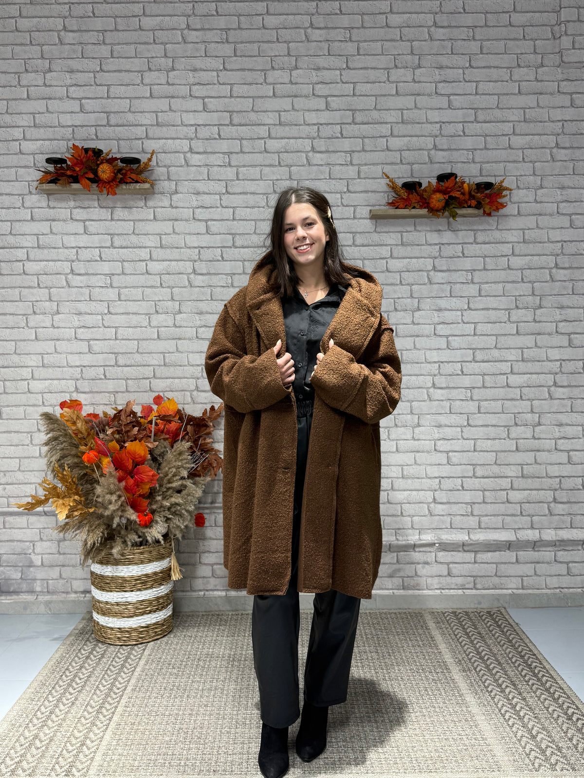 Oversize Μπουκλέ παλτό σε διάφορα χρώματα
