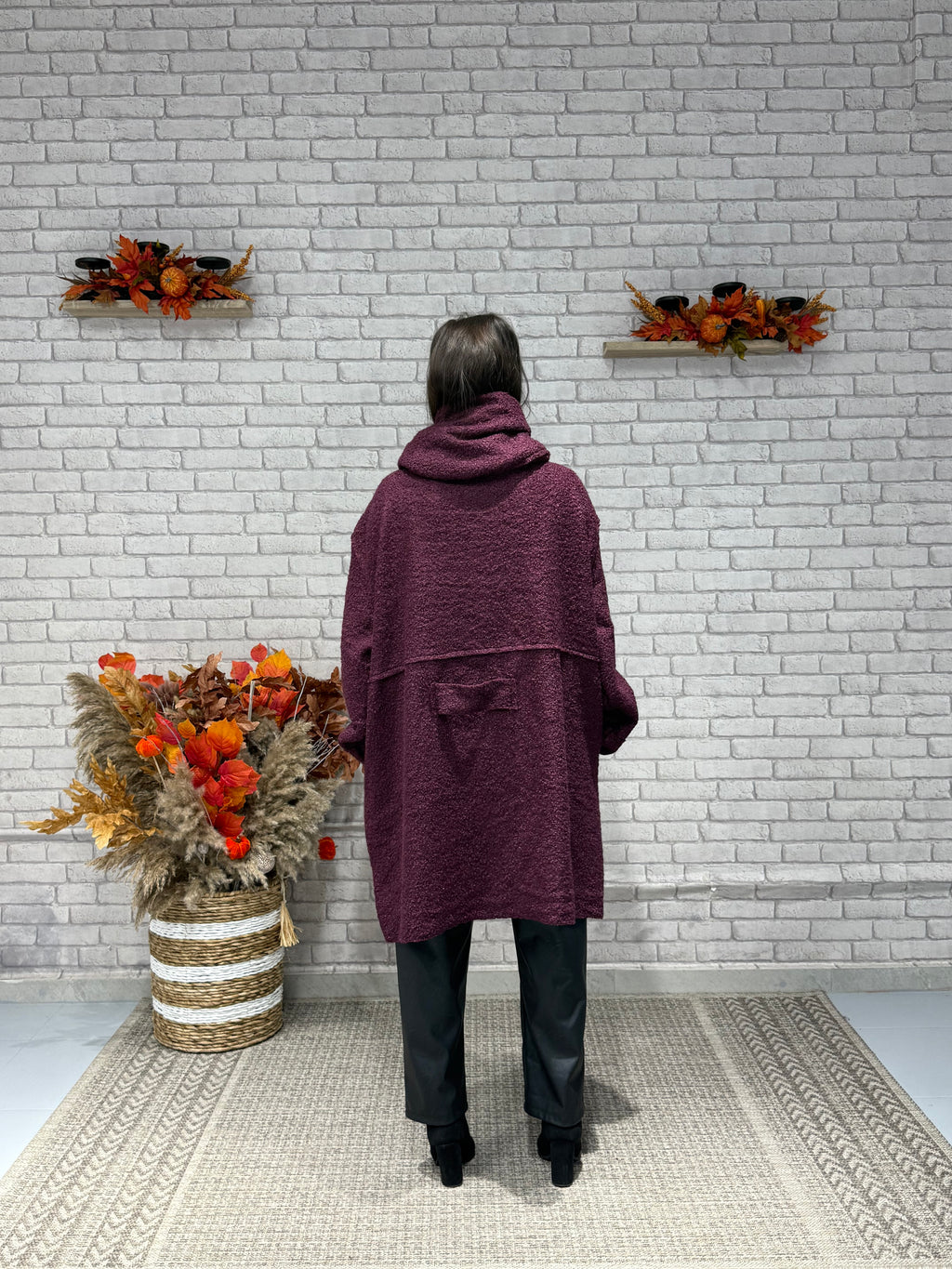 Oversize Μπουκλέ παλτό σε διάφορα χρώματα
