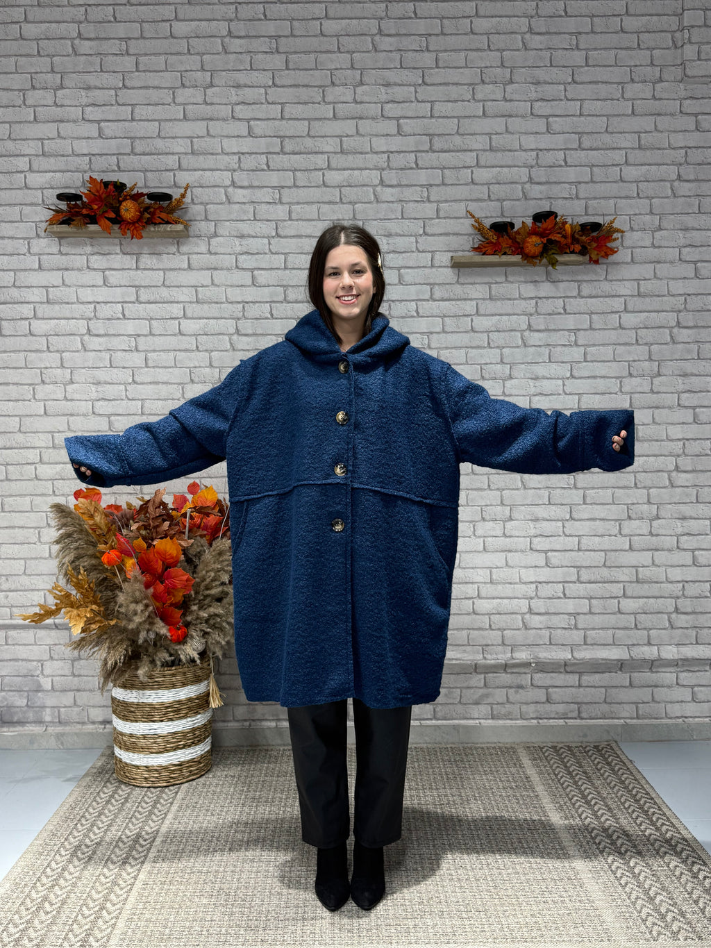 Oversize Μπουκλέ παλτό σε διάφορα χρώματα