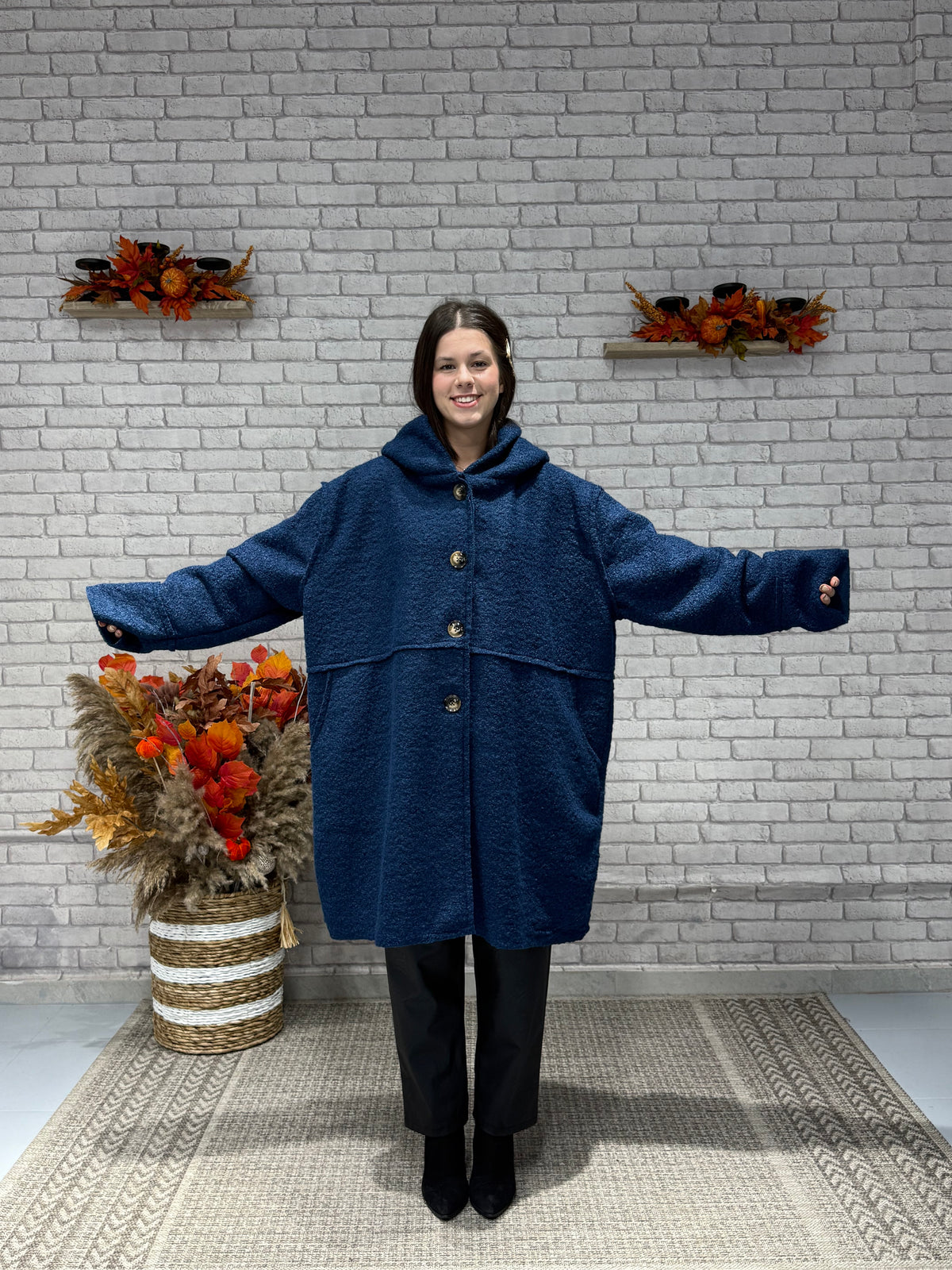 Oversize Μπουκλέ παλτό σε διάφορα χρώματα