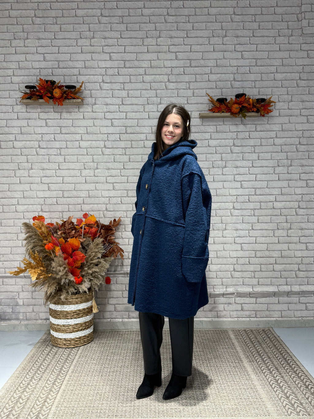 Oversize Μπουκλέ παλτό σε διάφορα χρώματα