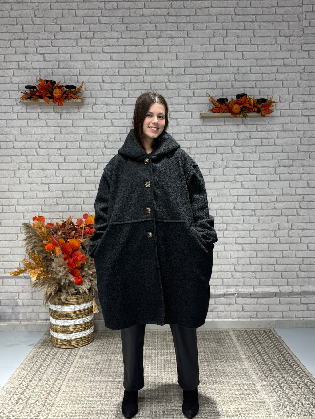 Oversize Μπουκλέ παλτό σε διάφορα χρώματα