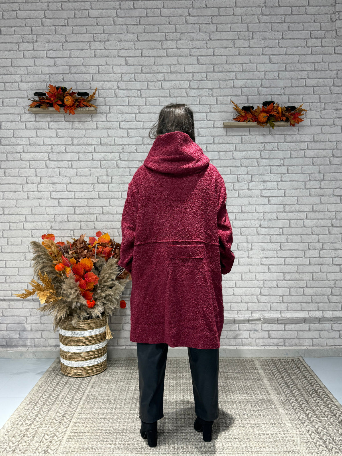 Oversize Μπουκλέ παλτό σε διάφορα χρώματα