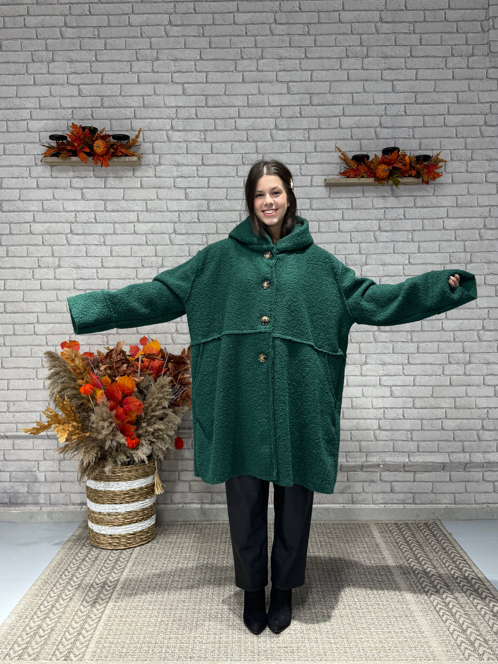 Oversize Μπουκλέ παλτό σε διάφορα χρώματα