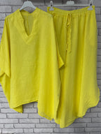 Oversize Λινό Σετ